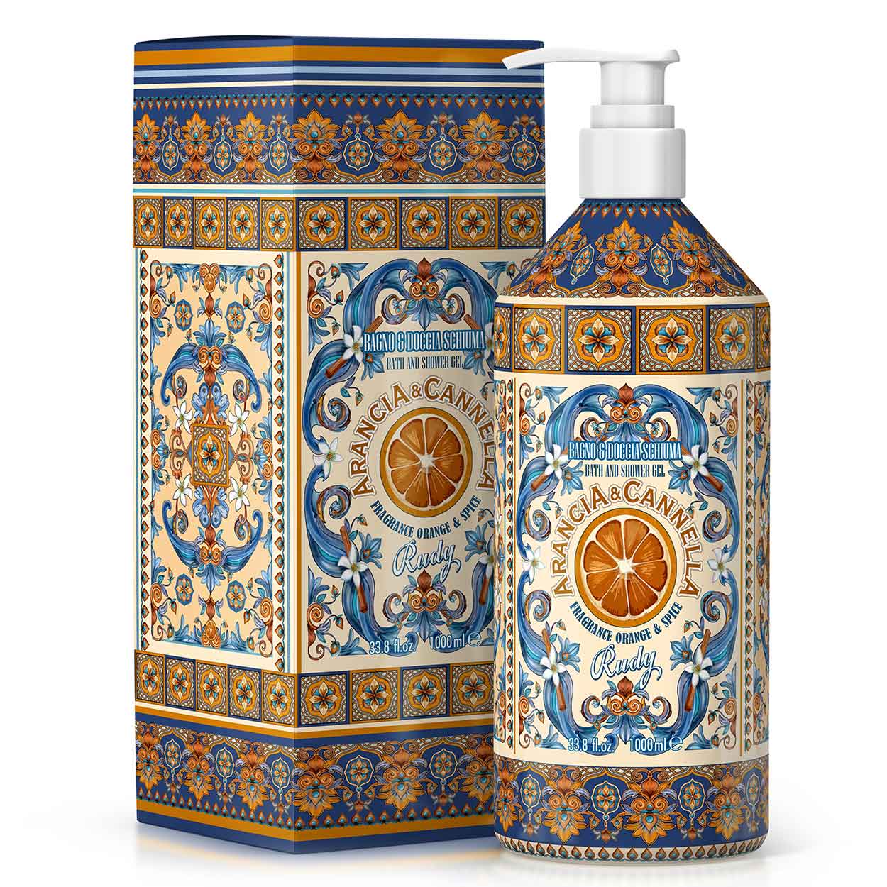 <b>Bagno &  Doccia  Schiuma 1000 mL</b><br>Edizione Limitata<br><i>Arancia & Cannella</i>