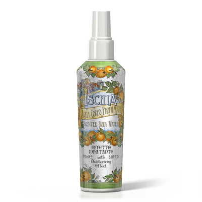 <b>Agua corporal perfumada de 150 mL</b></br>Efecto hidratante</br><i>Línea Ischia</i>
