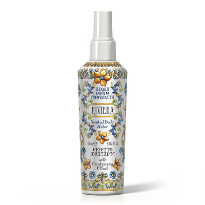 <b>Agua corporal perfumada de 150 mL</b></br>Efecto hidratante</br><i>Línea Riviera</i>