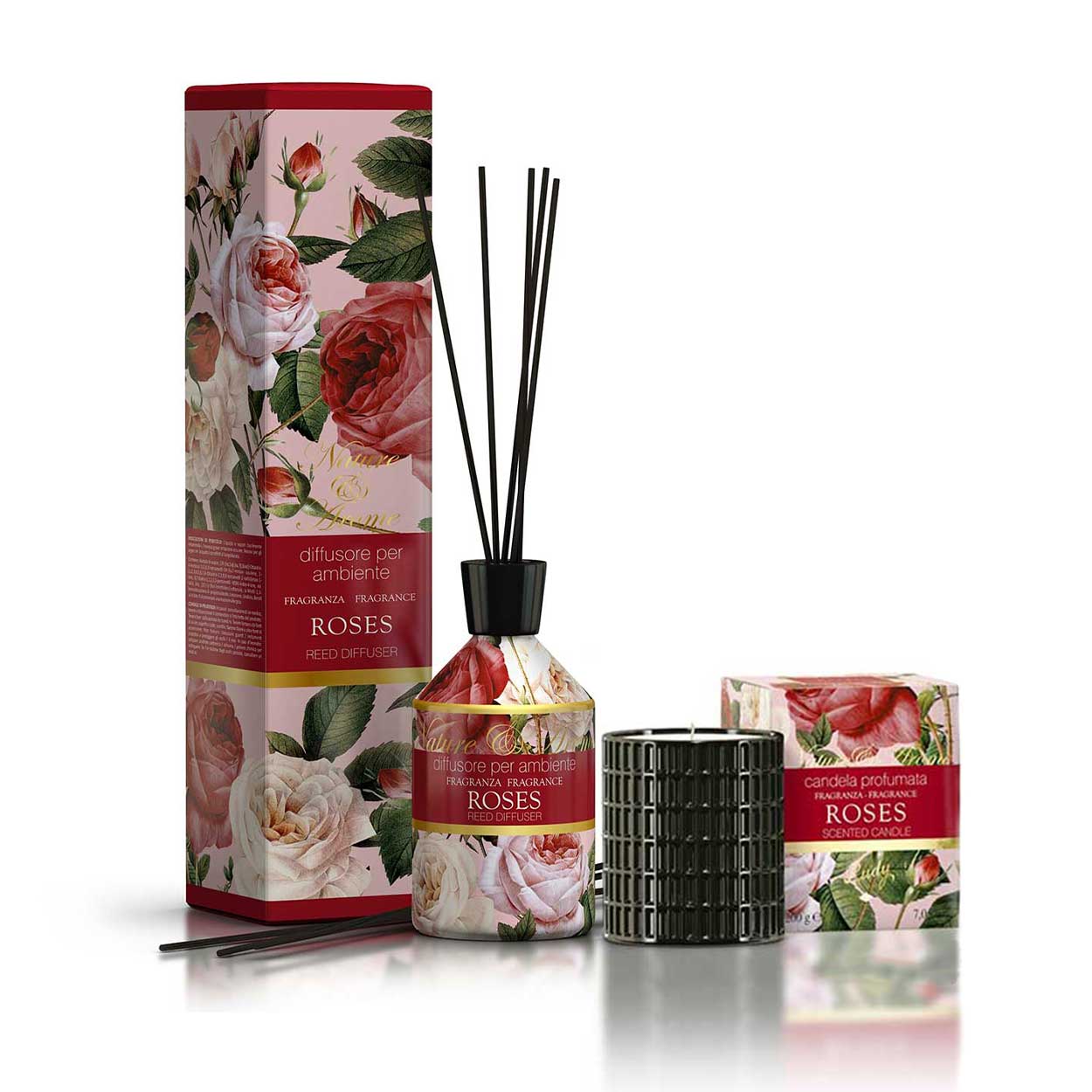 <b>Home Bundle</b><br>Diffuser + Roses Candle<br><i>Nature & Arome</i>