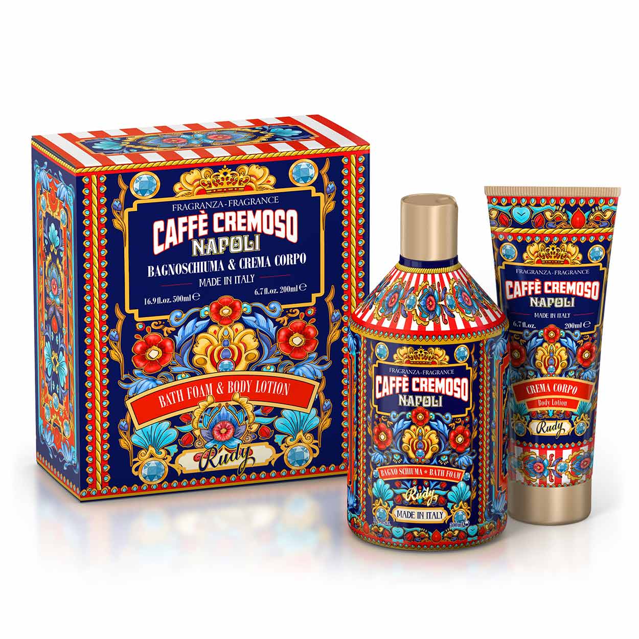 <b>Caja de Regalo con Gel de ducha 500 mL + Crema Corporal Hidratante 200 mL</b></br>Edición Gourmand</br><i>Cafè cremoso</i>