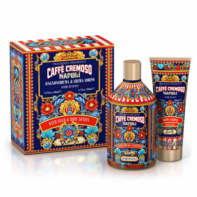 <b>Caja de Regalo con Gel de ducha 500 mL + Crema Corporal Hidratante 200 mL</b></br>Edición Gourmand</br><i>Cafè cremoso</i>