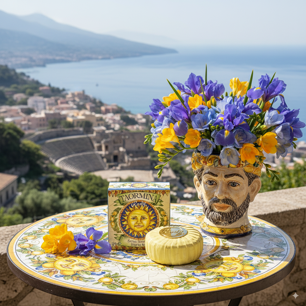 <b>Sabonete de 100 g</b></br>Maioliche Art Edition</br><i>Linha Taormina</i>