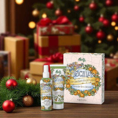 <b>Gift Box with Scented Body Water 150 mL + Moisturizing Body Cream 200 mL</b></br>Le Maioliche di Rudy</br><i>Ischia range</i>