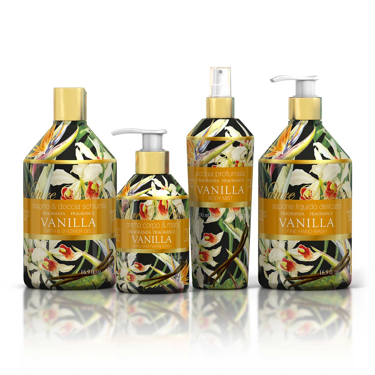 <b>Liquid hand soap 500 mL</b></br>Nature&Arome</br><i>Vanilla range</i>