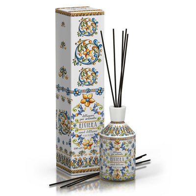 <b>Difusor de ambiente con varillas de 250 mL</b></br><i>Línea Riviera</i>