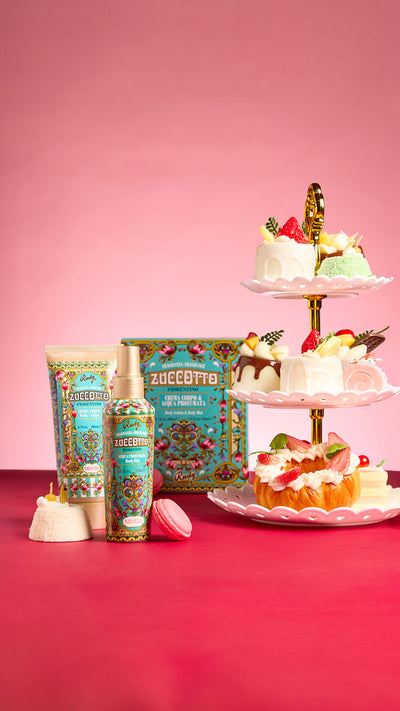 <b>Caja de Regalo con Agua Perfumada 150 mL + Crema Corporal Hidratante 200 mL</b></br>Edición Gourmand</br><i>Zuccotto</i>