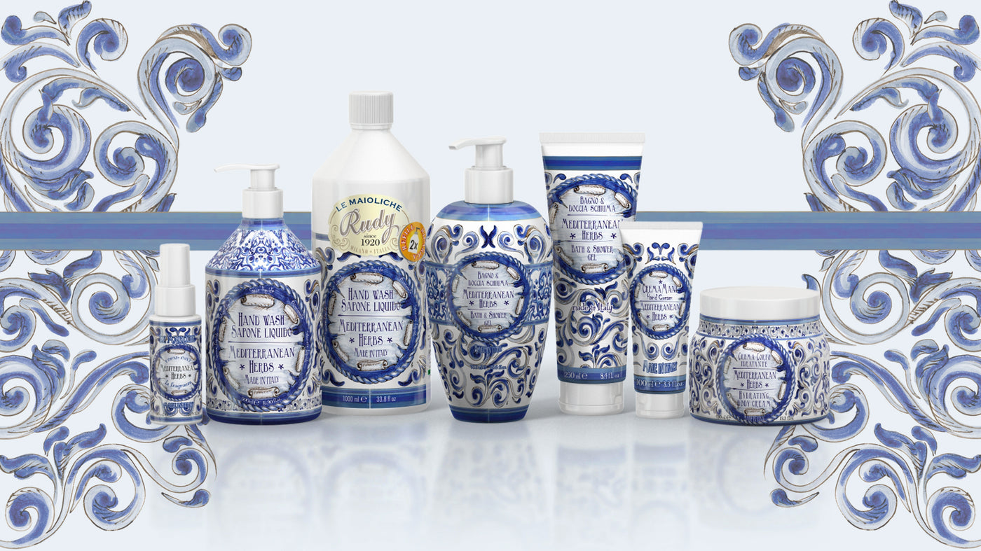<b>Liquid hand soap Refill 1000 mL</b></br>Myrtle and Ginger</br><i>Mediterranean herbs range</i>